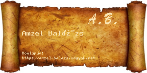 Amzel Balázs névjegykártya